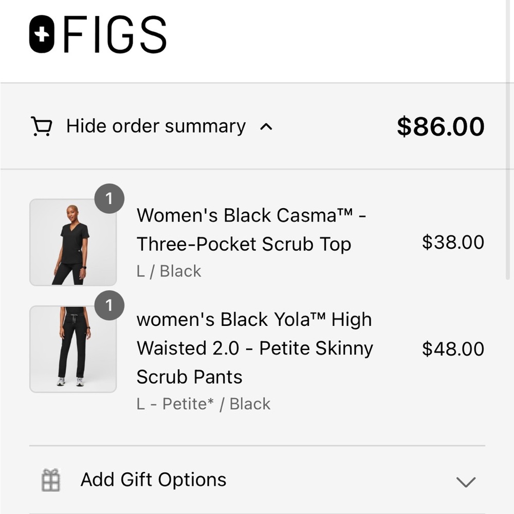 FIGS SCRUB SET- Brand New With Tags.